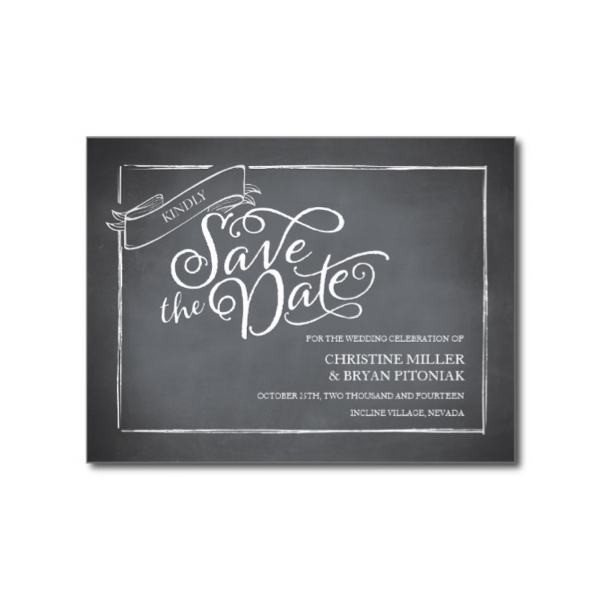 chalkboard_script_white_save_the_date_post_card-239100132491486119