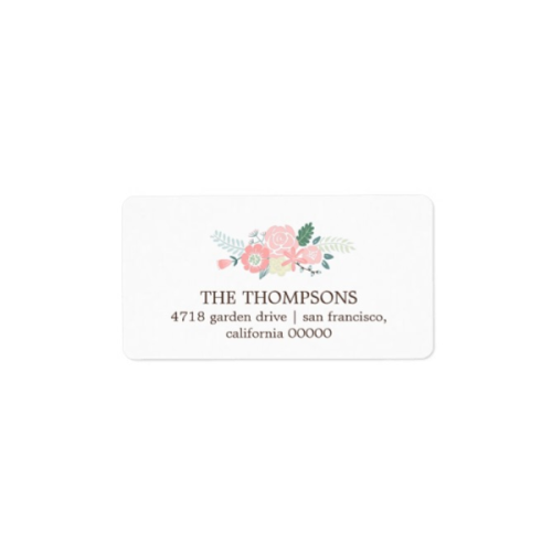 Modern Floral Heart Wedding Address Labels - Luxury Wedding Invites