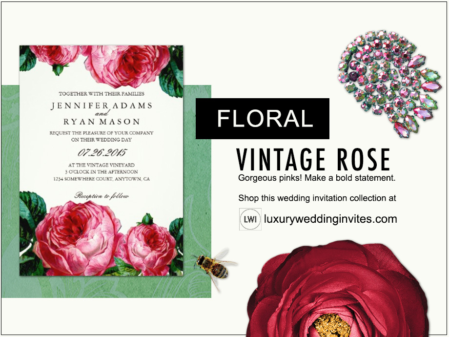Vintage rose floral wedding themes inspiration board